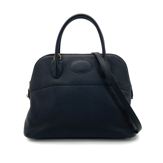 HERMES BOLIDE 31 BLACK TAURILLON CLEMENCE HAND SHOULDER BAG D GHW 90255945