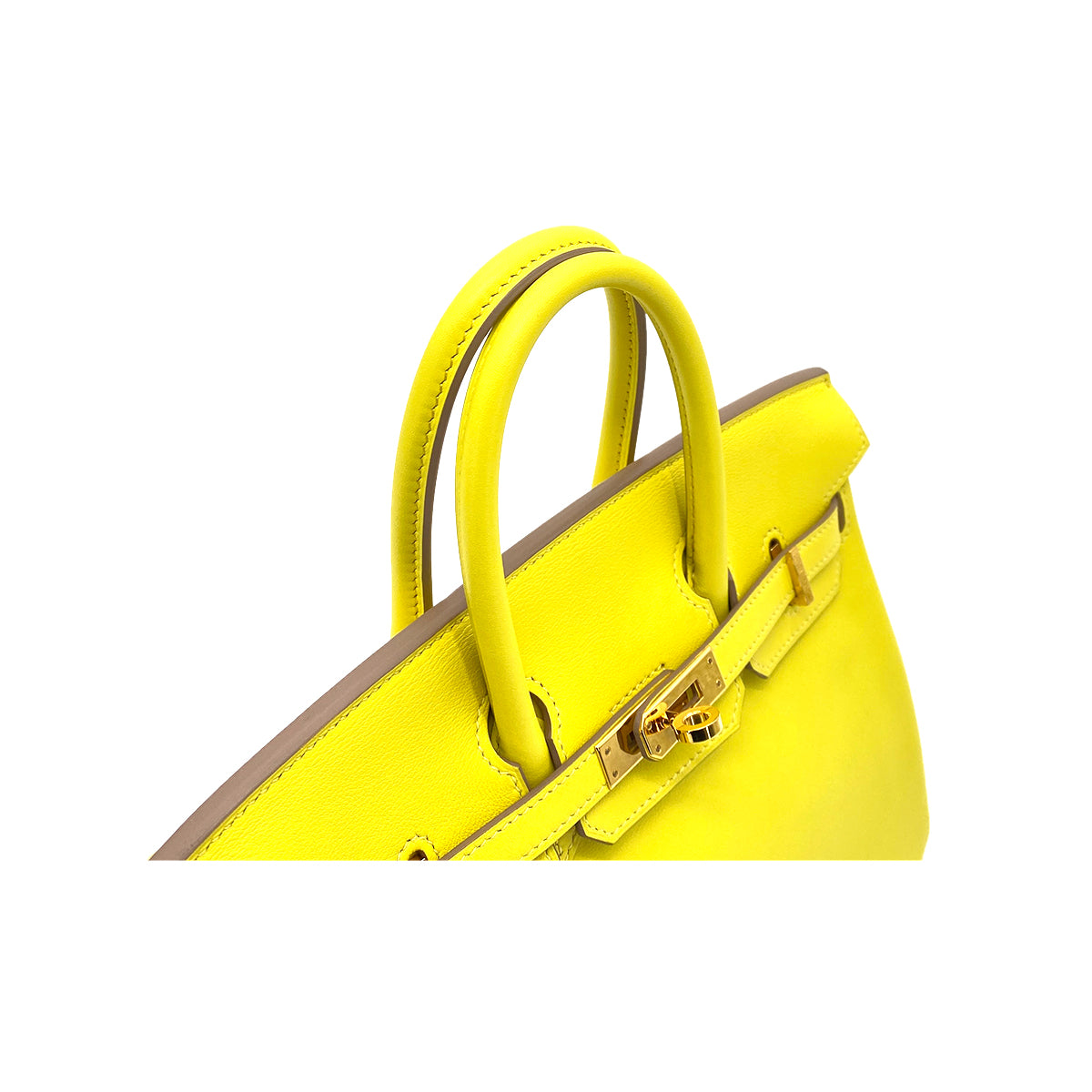 HERMES BIRKIN 25 LIME SWIFT HAND BAG D SHW 90255948