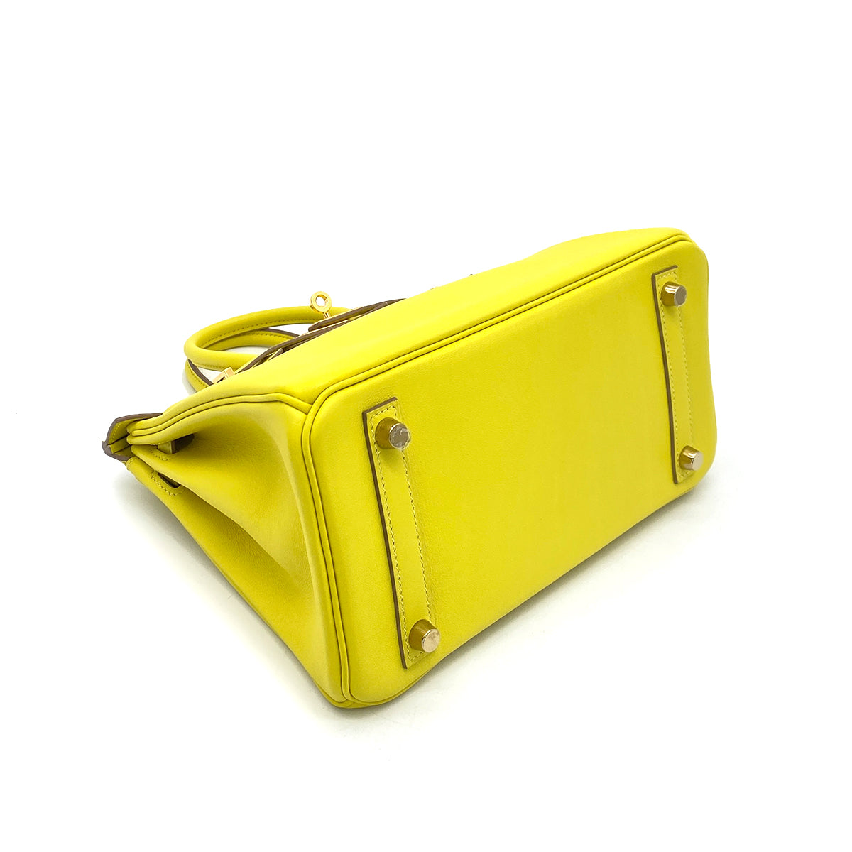 HERMES BIRKIN 25 LIME SWIFT HAND BAG D SHW 90255948