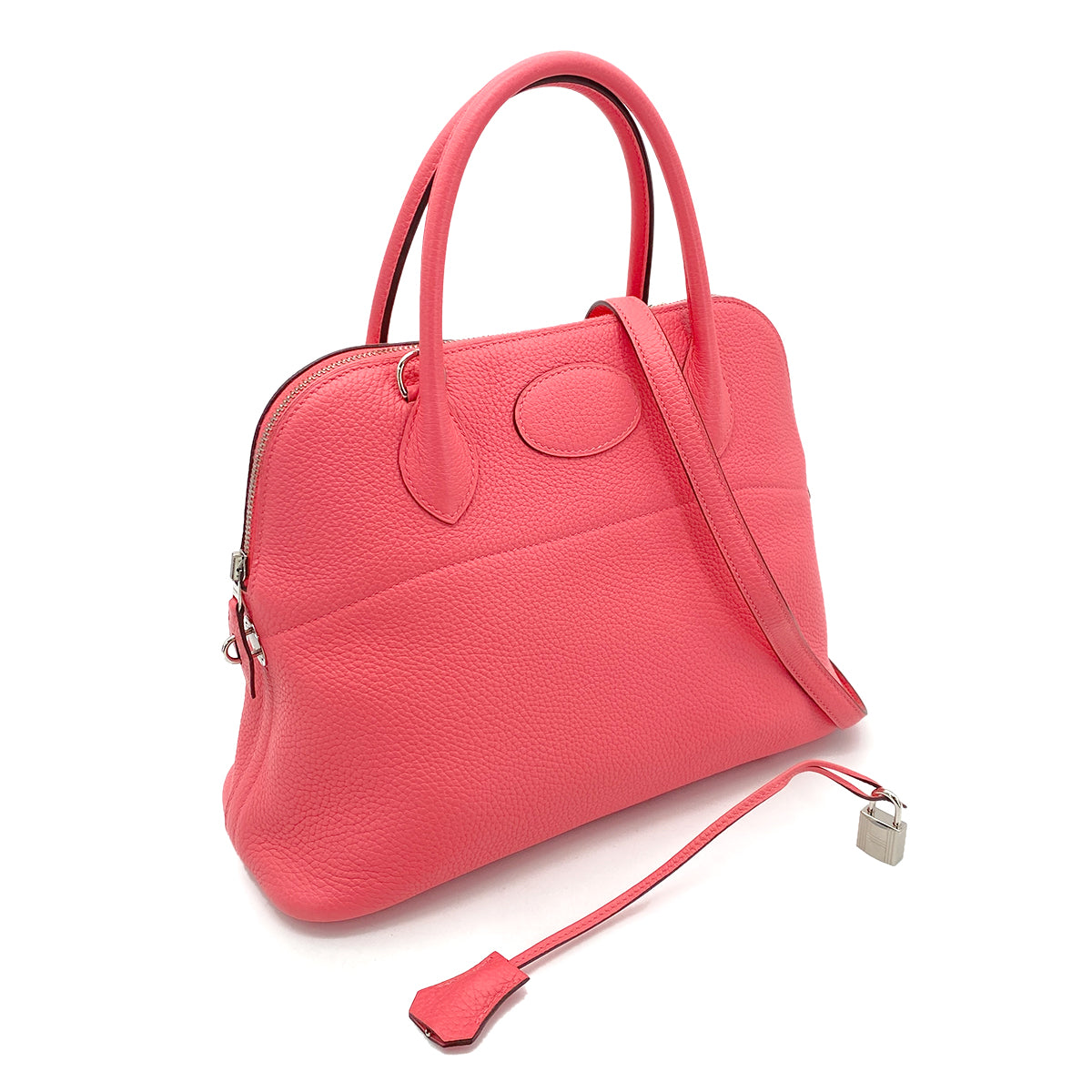 HERMES BOLIDE 31 ROSE AZALEE TAURILLON CLEMENCE HAND SHOULDER BAG Y SHW 90255949