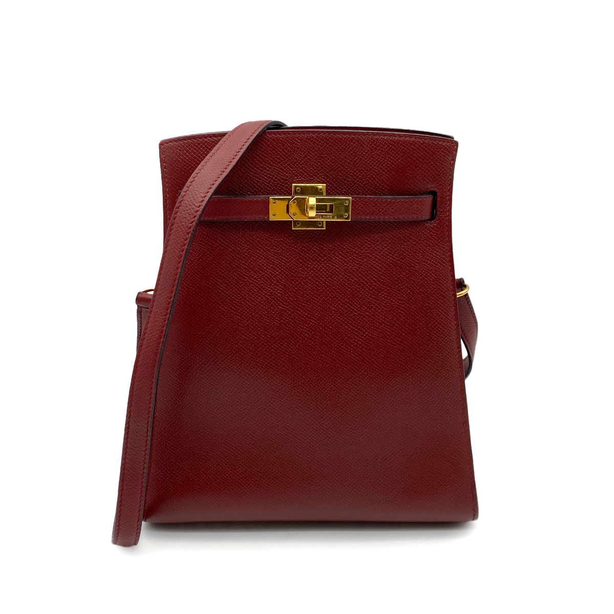 HERMES KELLY SPORTS PM ROUGE H COUCHEVEL SHOULDER BAG 〇U 90255950