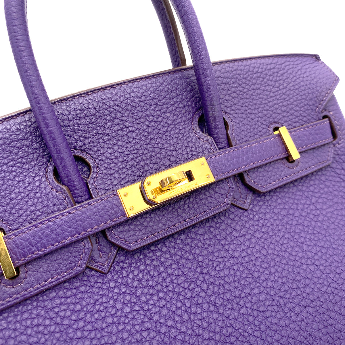 HERMES BIRKIN 25 IRIS TOGO HAND BAG □N 90255369