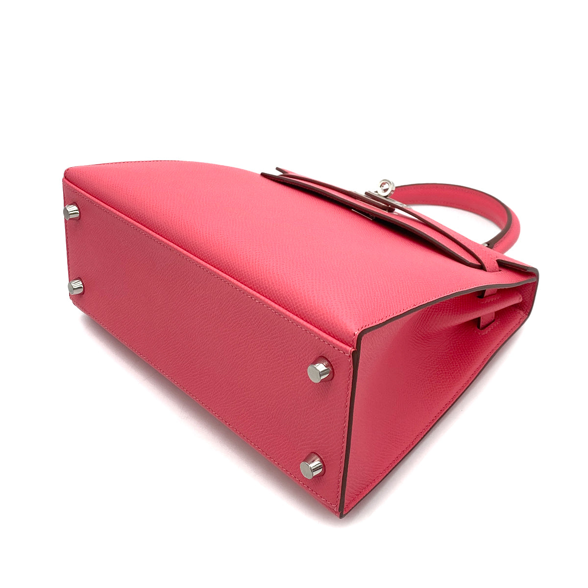 HERMES KELLY 25  SELLIER ROSE AZALEE EPSOM HAND SHOULDER BAG SHW B 90256404
