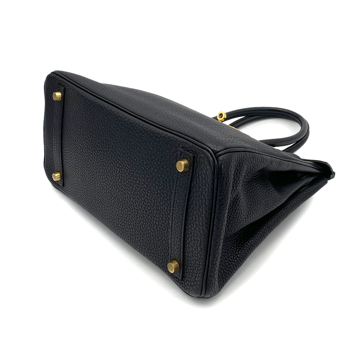 HERMES BIRKIN 30 BLACK TOGO HAND BAG □F GHW90256408