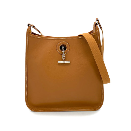 HERMES VESPA PM GOLD EPSOM SHOULDER BAG □J 90256413