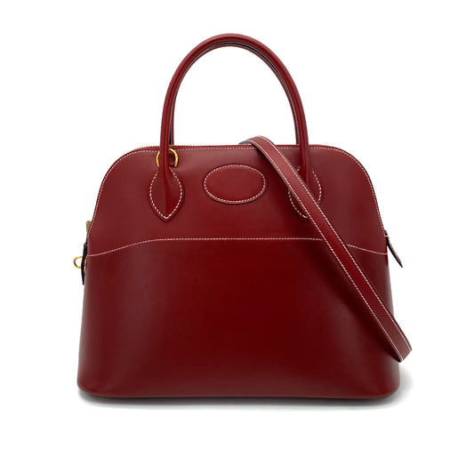 HERMES BOLIDE 31 ROUGE H CHAMONIX HAND SHOULDER BAG □F 90256420