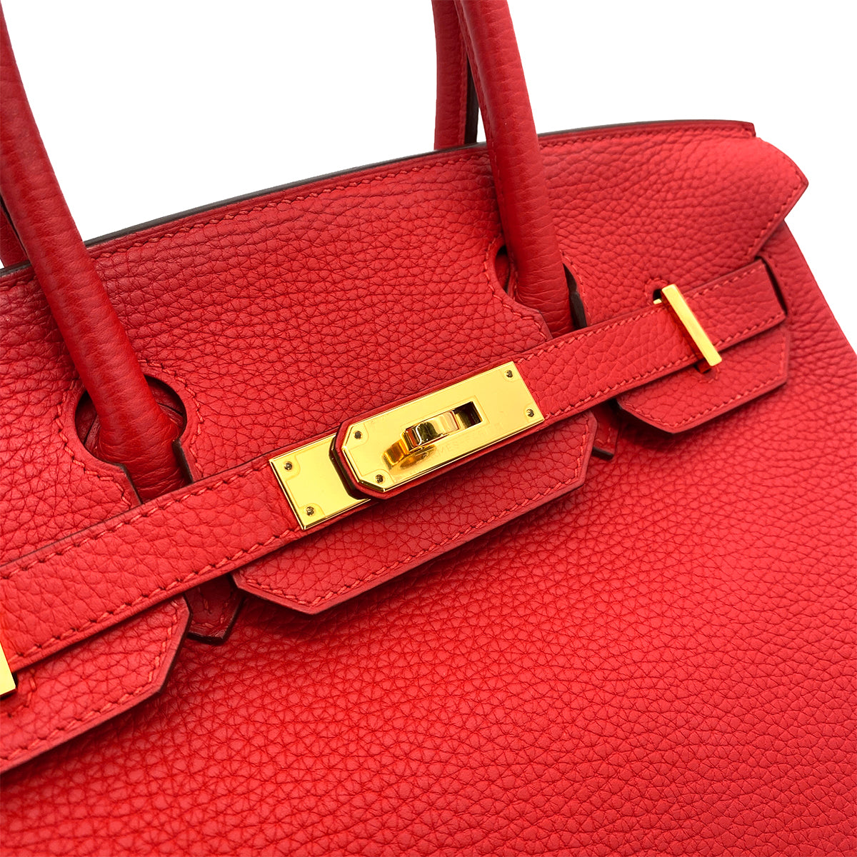 HERMES BIRKIN 30 ROUGE DE COEUR TOGO HAND BAG X GHW 90256425