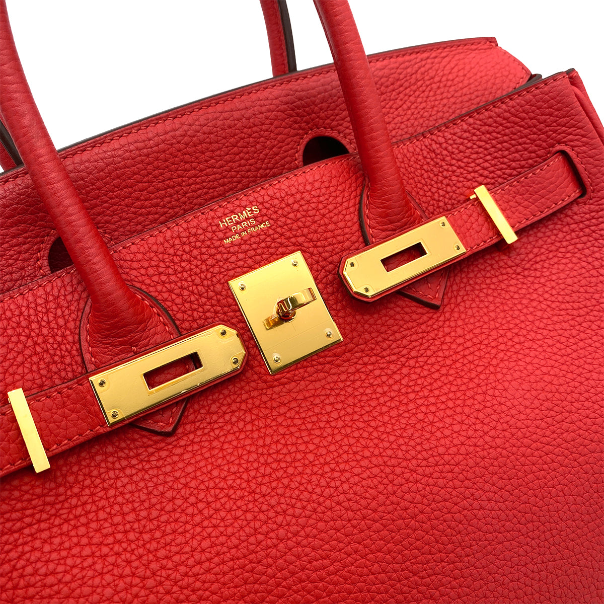 HERMES BIRKIN 30 ROUGE DE COEUR TOGO HAND BAG X GHW 90256425