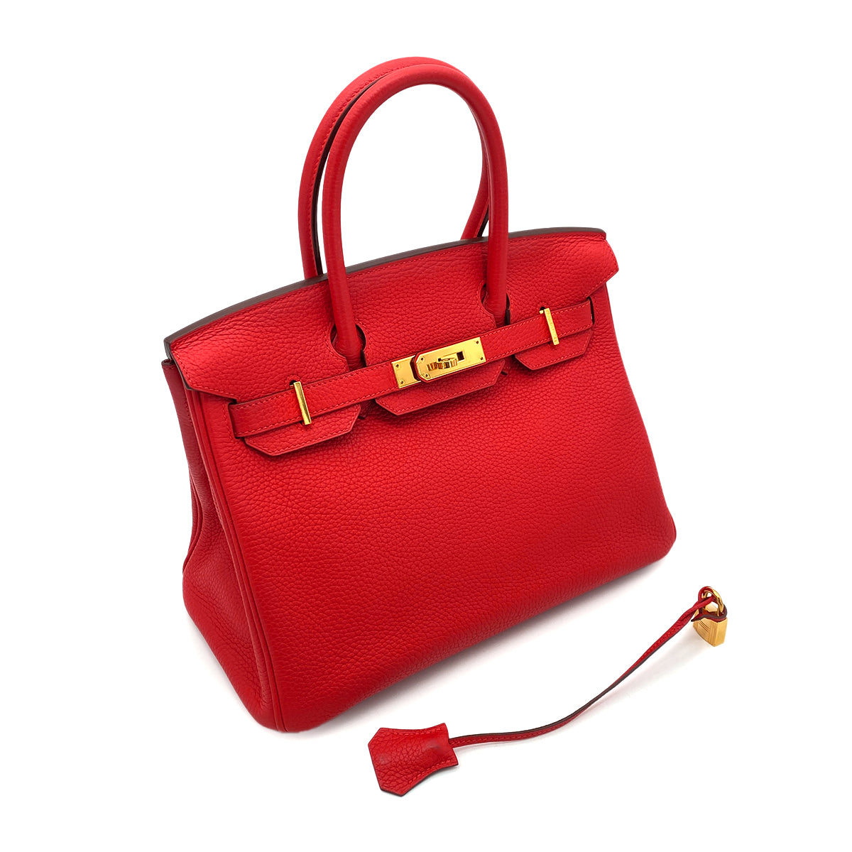 HERMES BIRKIN 30 ROUGE DE COEUR TOGO HAND BAG X GHW 90256425