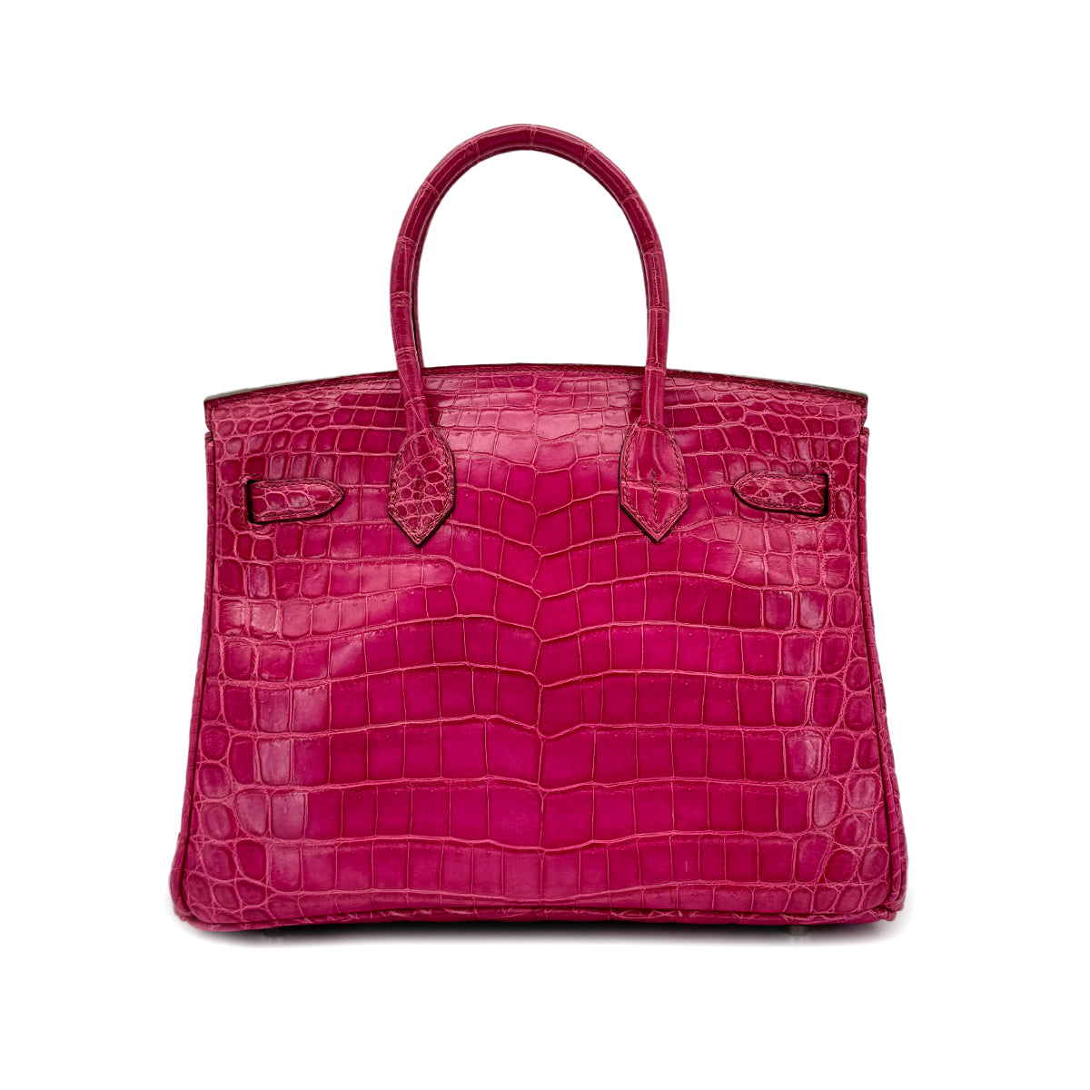 HERMES BIRKIN 30 FUCHSIA CROCODILE NILOTICUS HAND BAG □I SHW 90256428