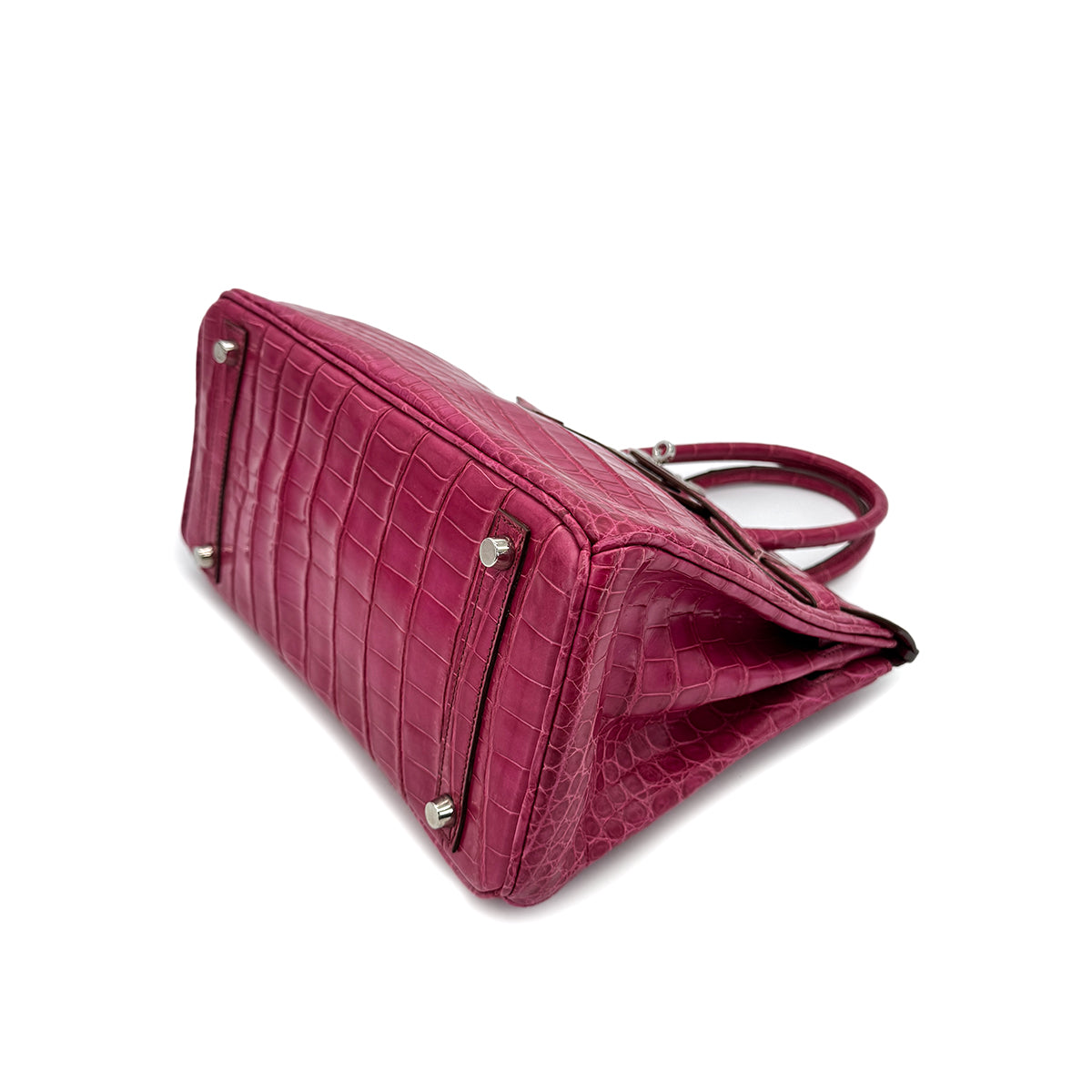 HERMES BIRKIN 30 FUCHSIA CROCODILE NILOTICUS HAND BAG □I SHW 90256428