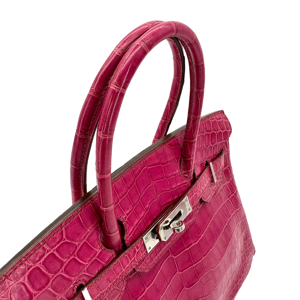 HERMES BIRKIN 30 FUCHSIA CROCODILE NILOTICUS HAND BAG □I SHW 90256428