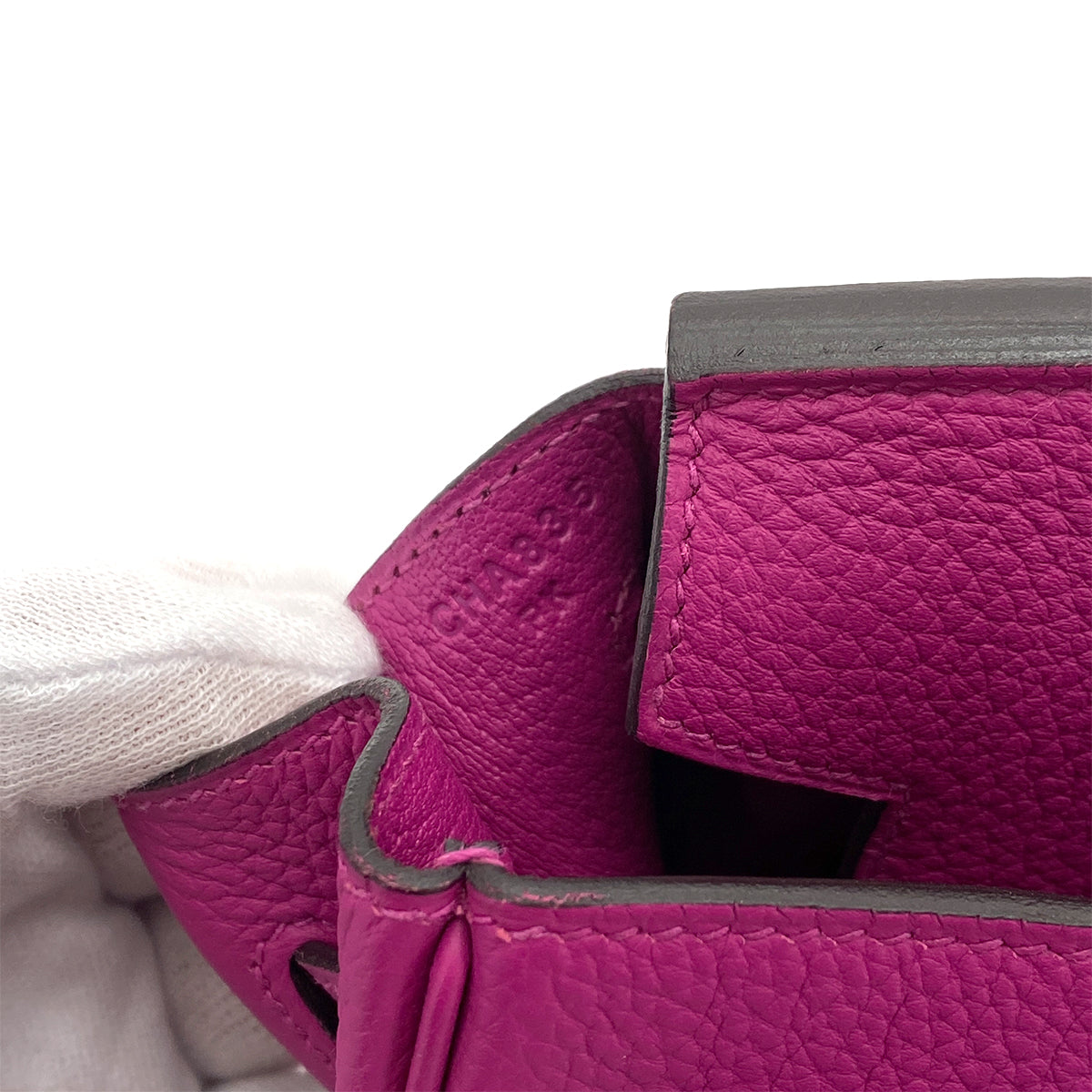 HERMES BIRKIN 25 ROSE PURPLE TOGO HAND BAG C SHW 90256465