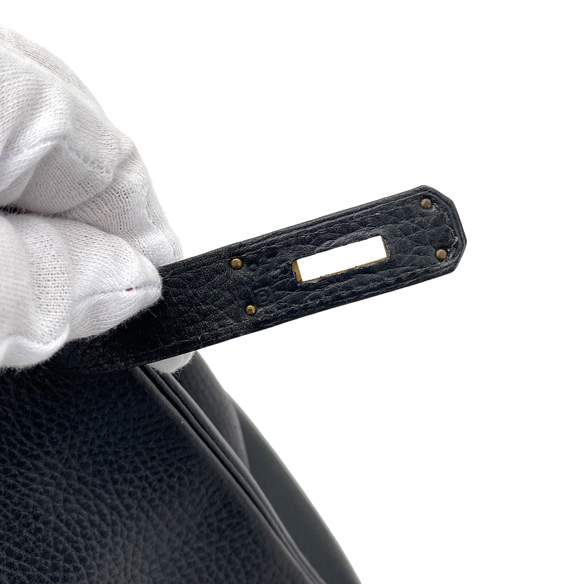 HERMES BIRKIN 30 BLACK ARDENNES HAND BAG □B GHW 90256466