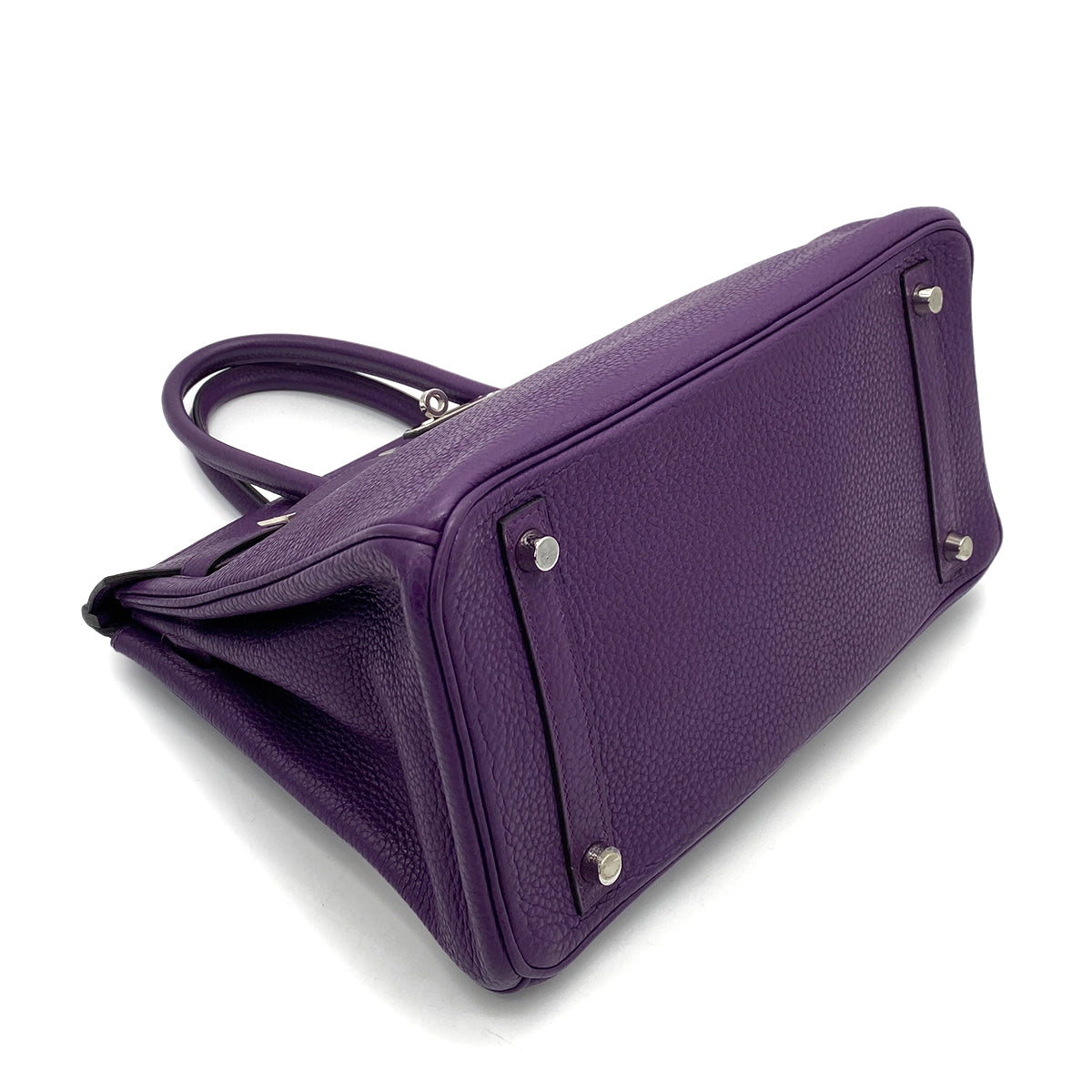 HERMES BIRKIN 30 ULTRA VIOLET TAURILLON CLEMENCE HAND BAG □P SHW 90257294