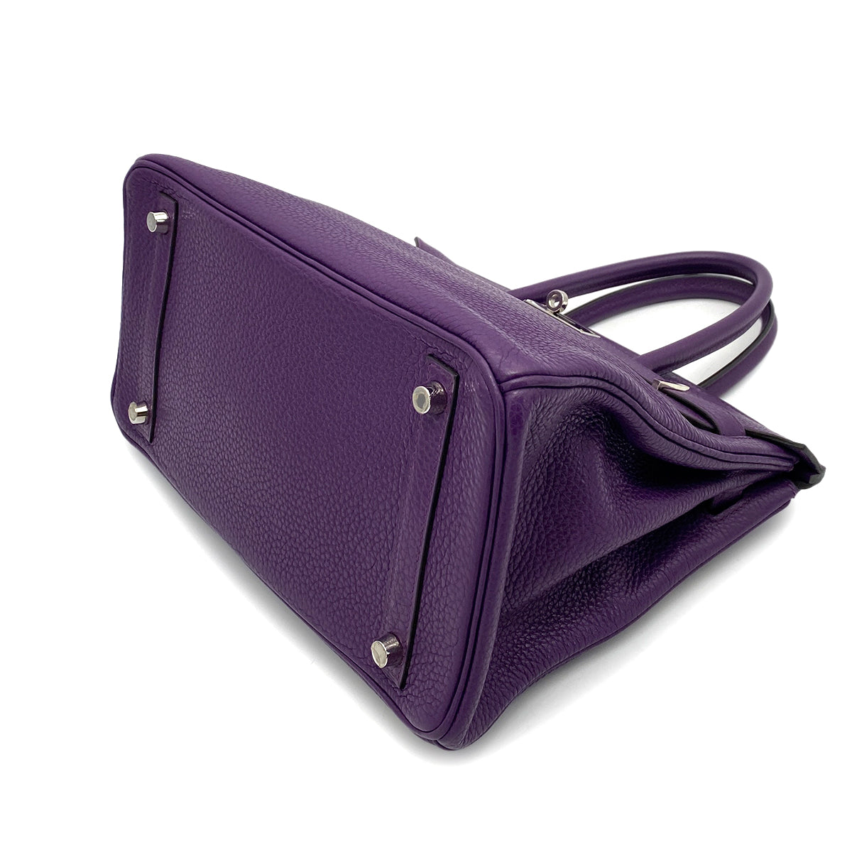 HERMES BIRKIN 30 ULTRA VIOLET TAURILLON CLEMENCE HAND BAG □P SHW 90257294