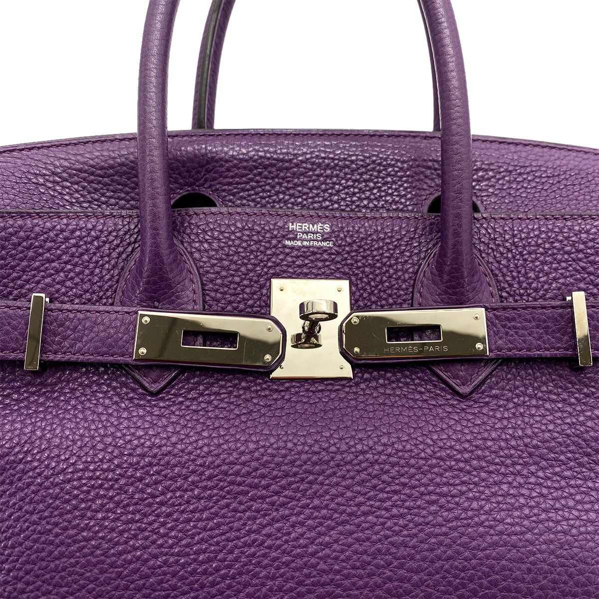 HERMES BIRKIN 30 ULTRA VIOLET TAURILLON CLEMENCE HAND BAG □P SHW 90257294