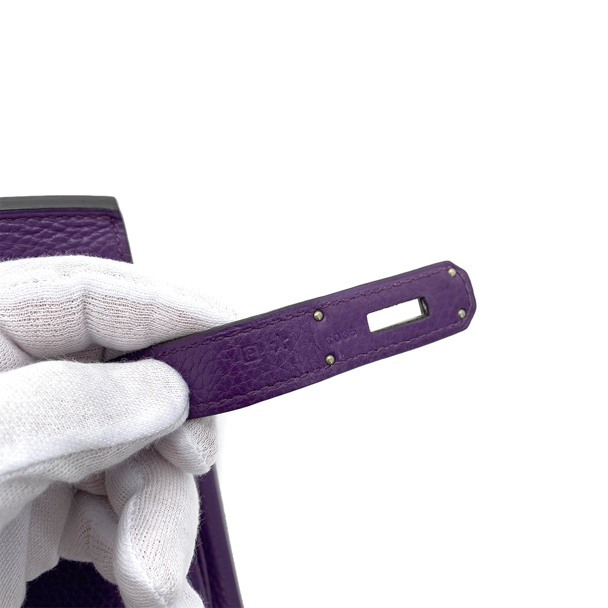 HERMES BIRKIN 30 ULTRA VIOLET TAURILLON CLEMENCE HAND BAG □P SHW 90257294