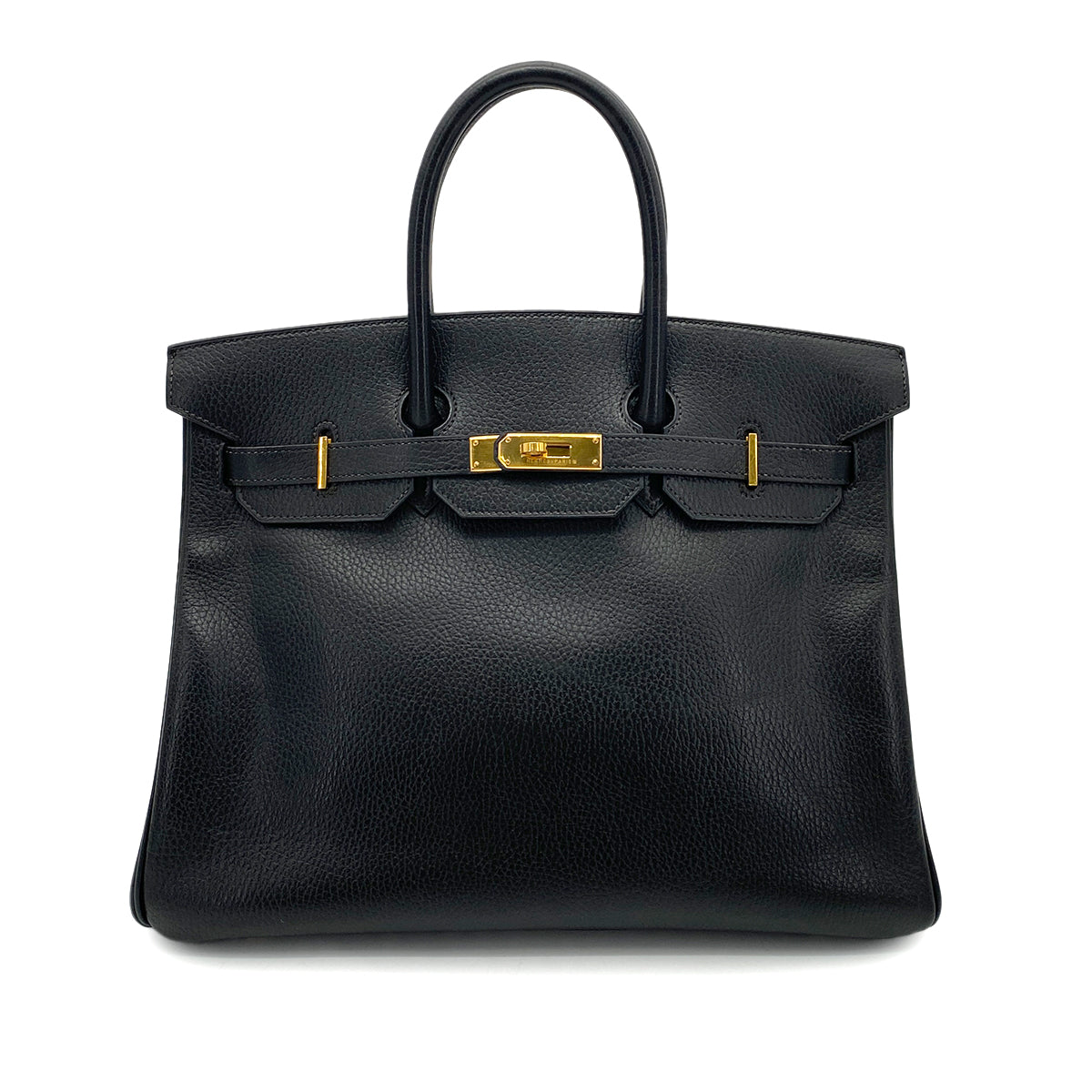 HERMES BIRKIN 35 BLACK ARDENNES HAND BAG 〇Z GHW 90257311