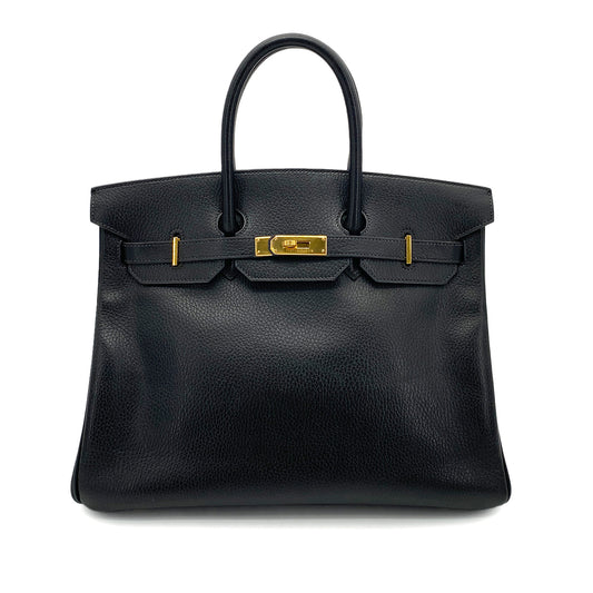 HERMES BIRKIN 35 BLACK ARDENNES HAND BAG 〇Z GHW 90257311