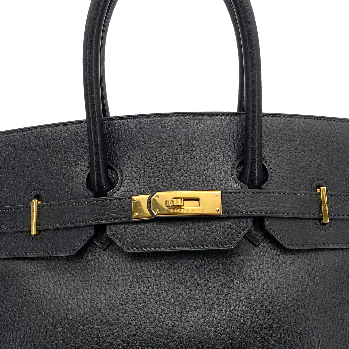 HERMES BIRKIN 35 BLACK ARDENNES HAND BAG 〇Z GHW 90257311