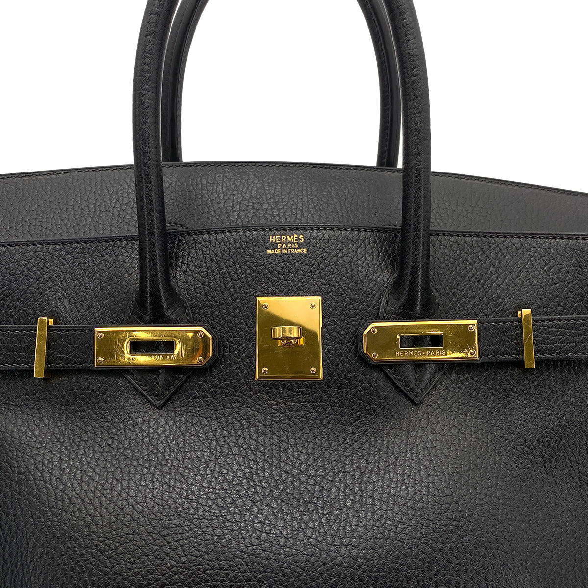 HERMES BIRKIN 35 BLACK ARDENNES HAND BAG 〇Z GHW 90257311