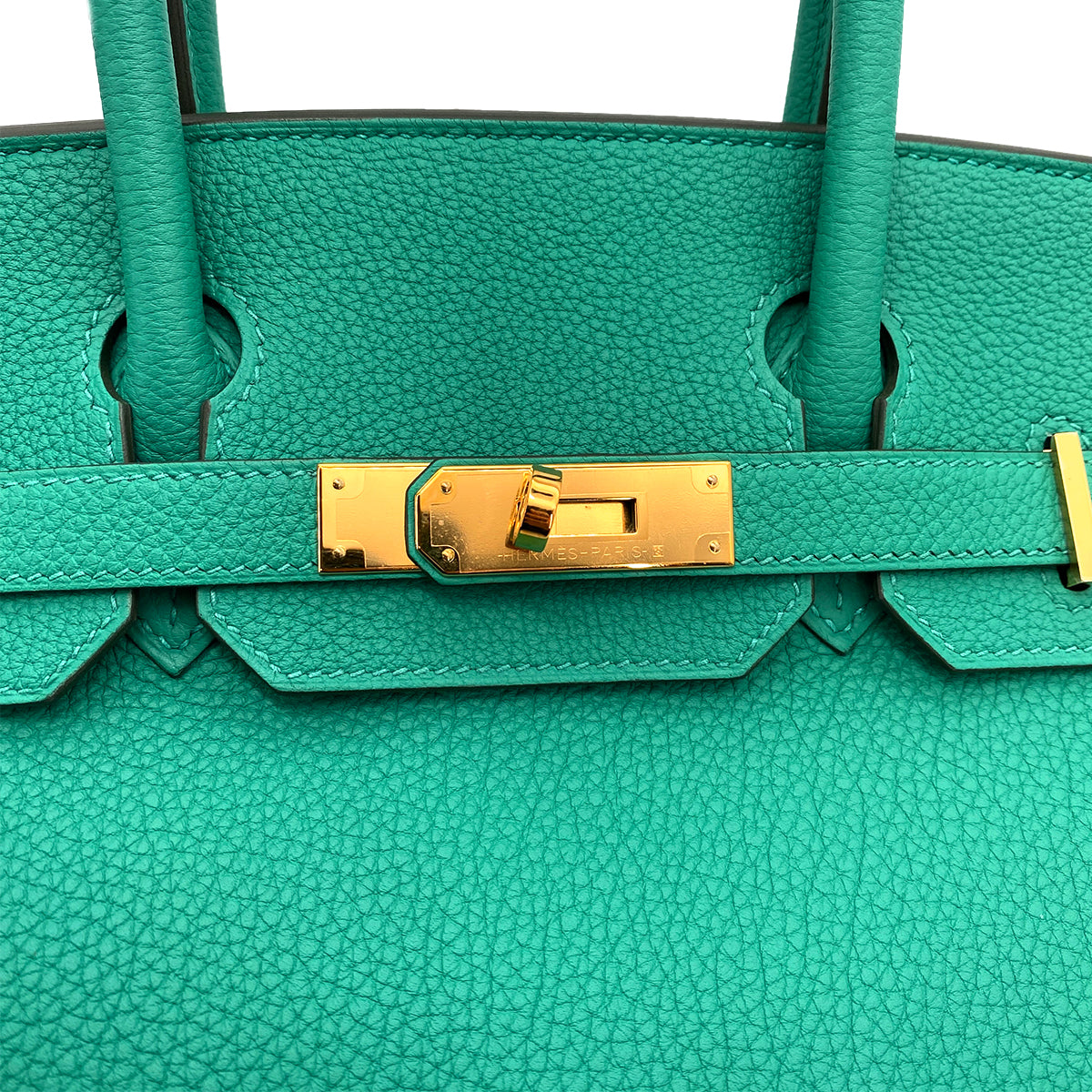 HERMES BIRKIN 30 VERT VERONE TOGO HAND BAG D GHW 90257429