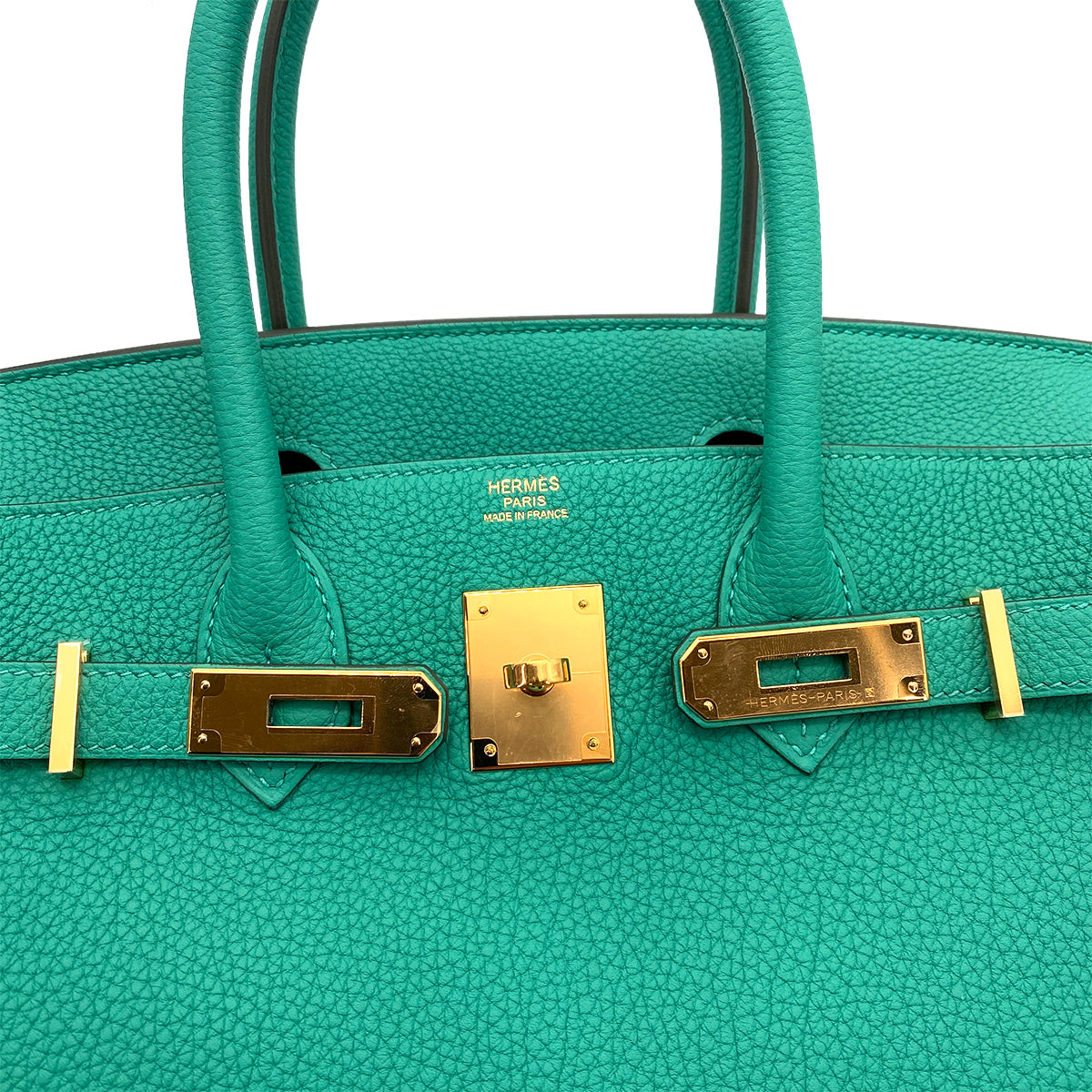 HERMES BIRKIN 30 VERT VERONE TOGO HAND BAG D GHW 90257429