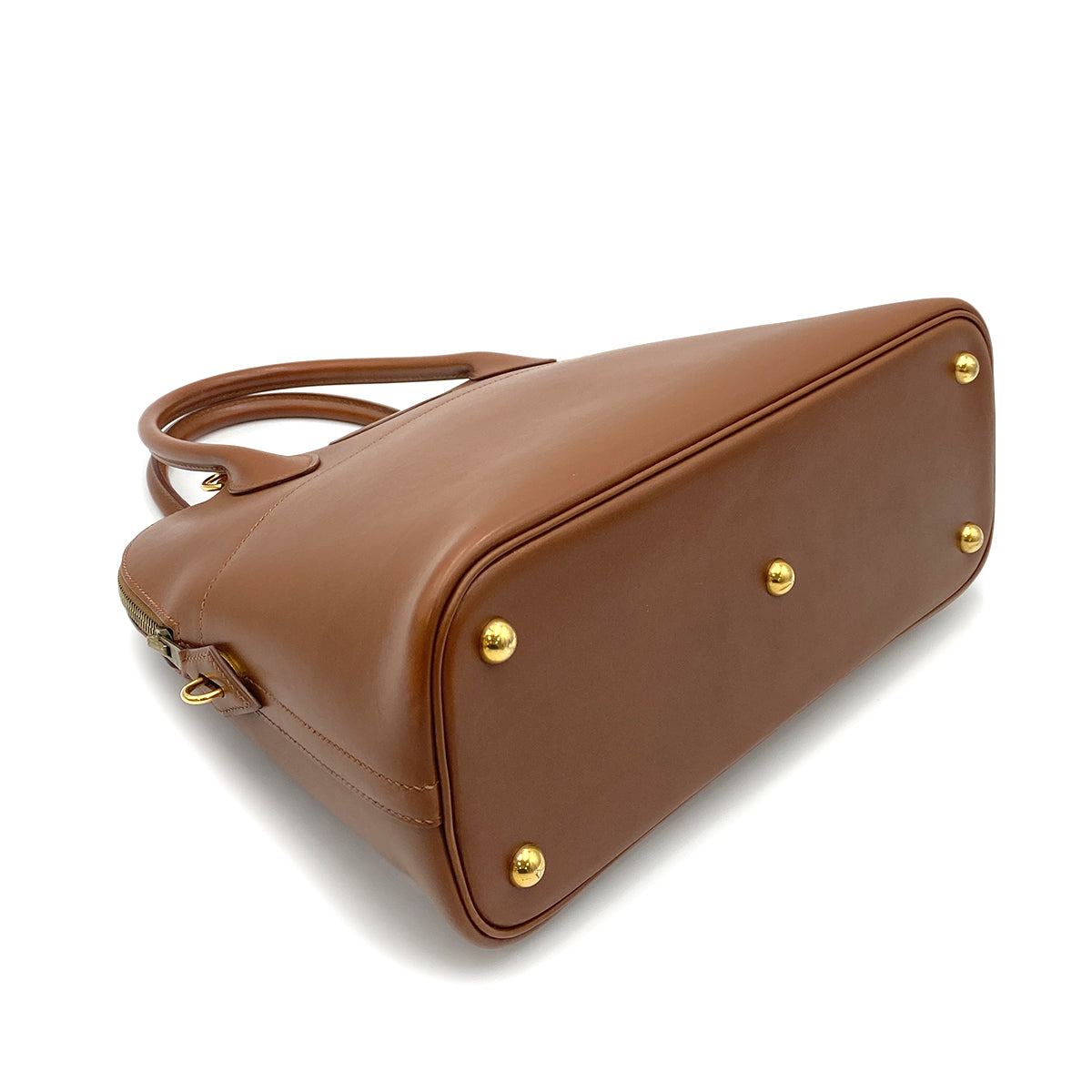 HERMES BOLIDE 31 NOISETTE BOXCALF HAND SHOULDER BAG □F 90257440