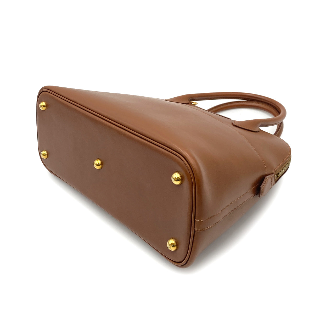 HERMES BOLIDE 31 NOISETTE BOXCALF HAND SHOULDER BAG □F 90257440