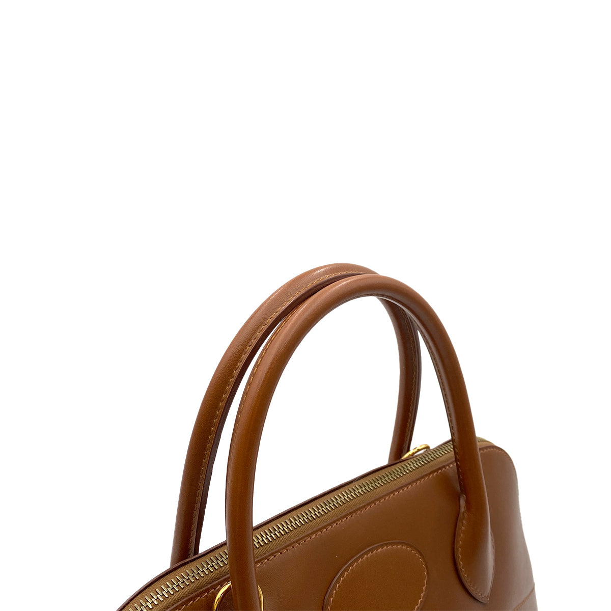 HERMES BOLIDE 31 NOISETTE BOXCALF HAND SHOULDER BAG □F 90257440