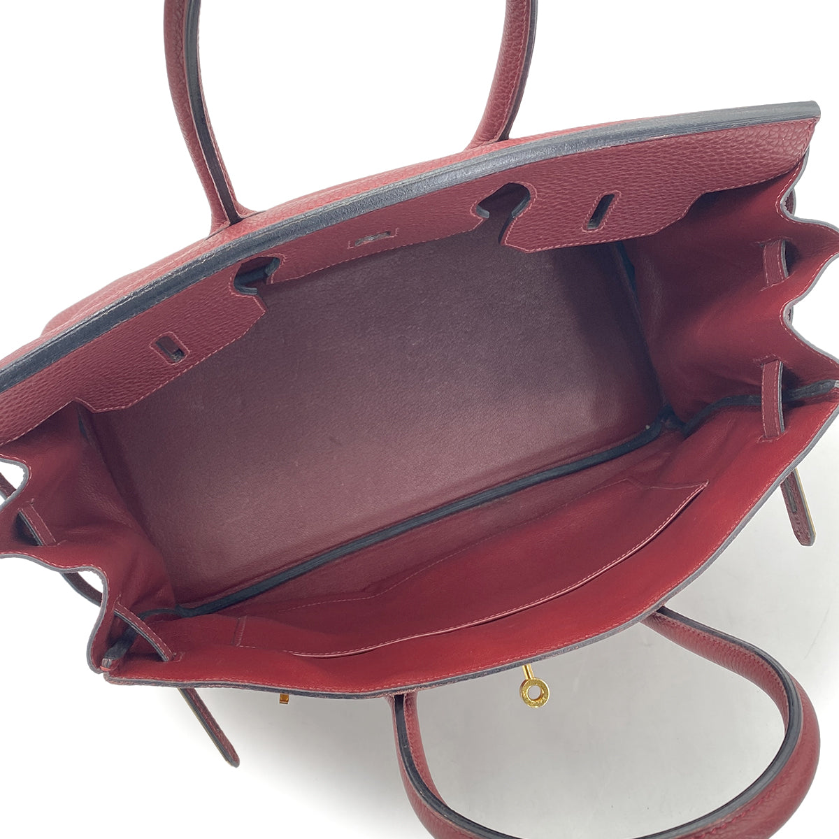 HERMES BIRKIN 35 ROUGE H TOGO HAND BAG □E GHW 90257448