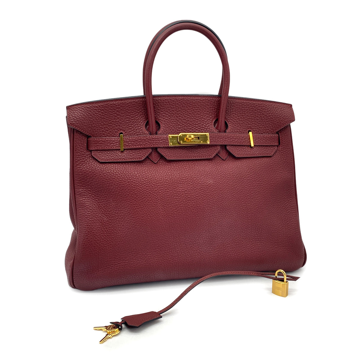 HERMES BIRKIN 35 ROUGE H TOGO HAND BAG □E GHW 90257448