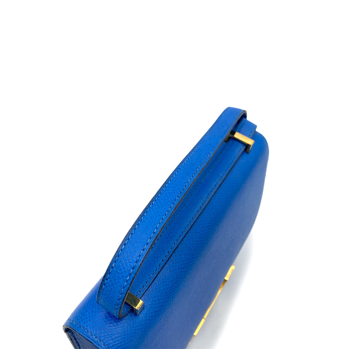 HERMES CONSTANCE MINI 18 BLUE COUCHVEL SHOULDER BAG 〇X 90258059