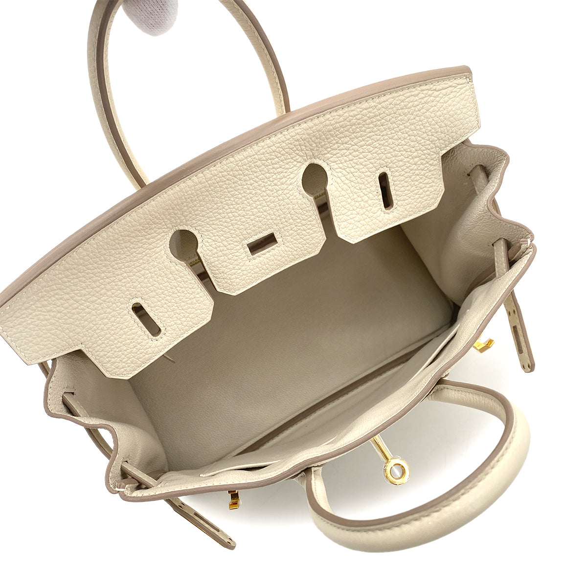 HERMES BIRKIN 25 CRAIE TAURILLON CLEMENCE HAND BAG Y GHW 90258086