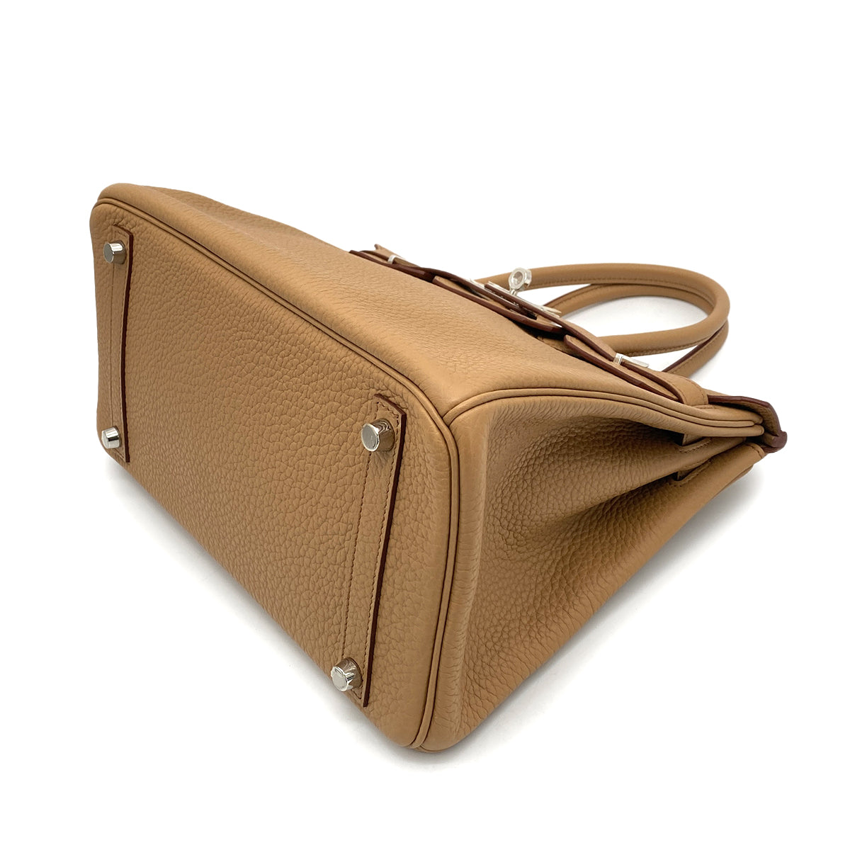 HERMES BIRKIN 30 TABAC CAMEL TAURILLON CLEMENCE HAND BAG □M SHW 90258092