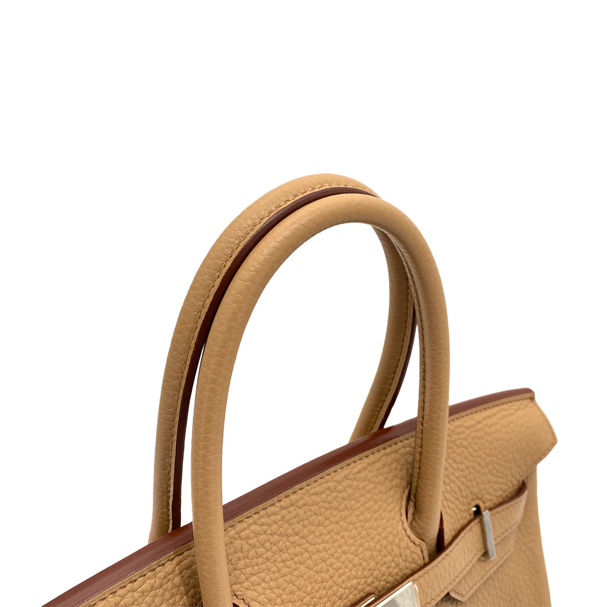 HERMES BIRKIN 30 TABAC CAMEL TAURILLON CLEMENCE HAND BAG □M SHW 90258092