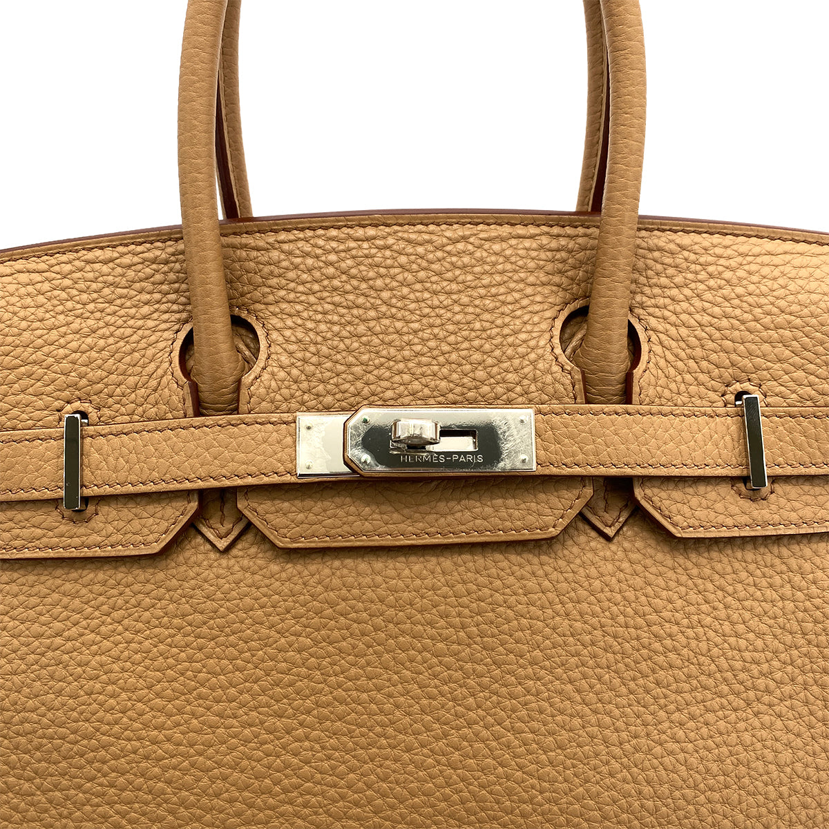 HERMES BIRKIN 30 TABAC CAMEL TAURILLON CLEMENCE HAND BAG □M SHW 90258092