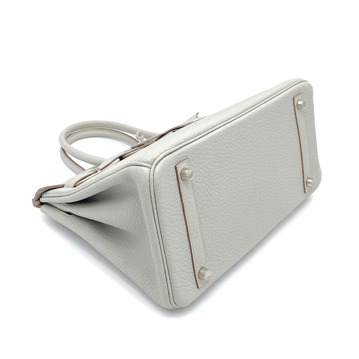 HERMES BIRKIN 30 GRIS PERLE FJORD HAND BAG □Q SHW 90258097