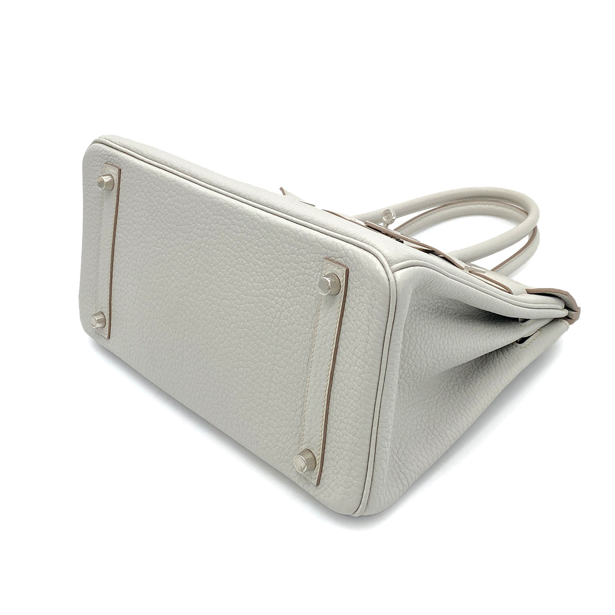 HERMES BIRKIN 30 GRIS PERLE FJORD HAND BAG □Q SHW 90258097