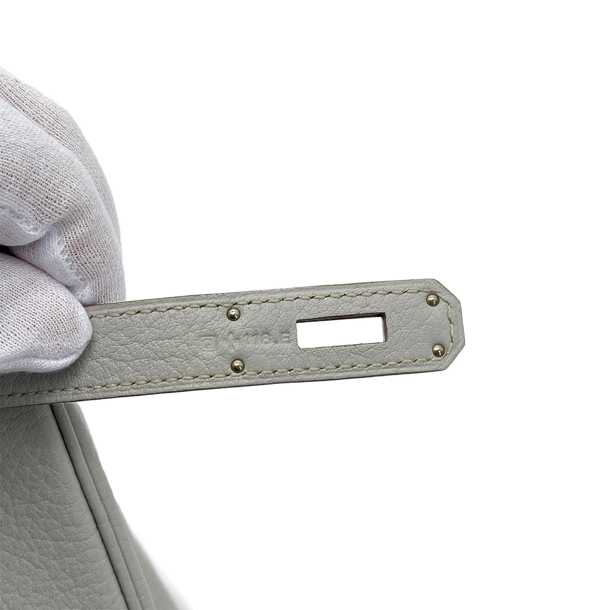 HERMES BIRKIN 30 GRIS PERLE FJORD HAND BAG □Q SHW 90258097