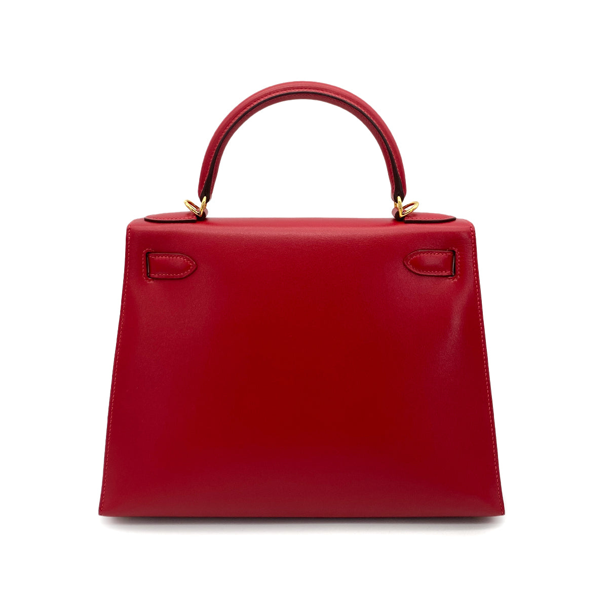 HERMES KELLY 28 SELLIER ROUGE VIF VEAU TADELAKT HAND SHOULDER BAG A GHW 90258099