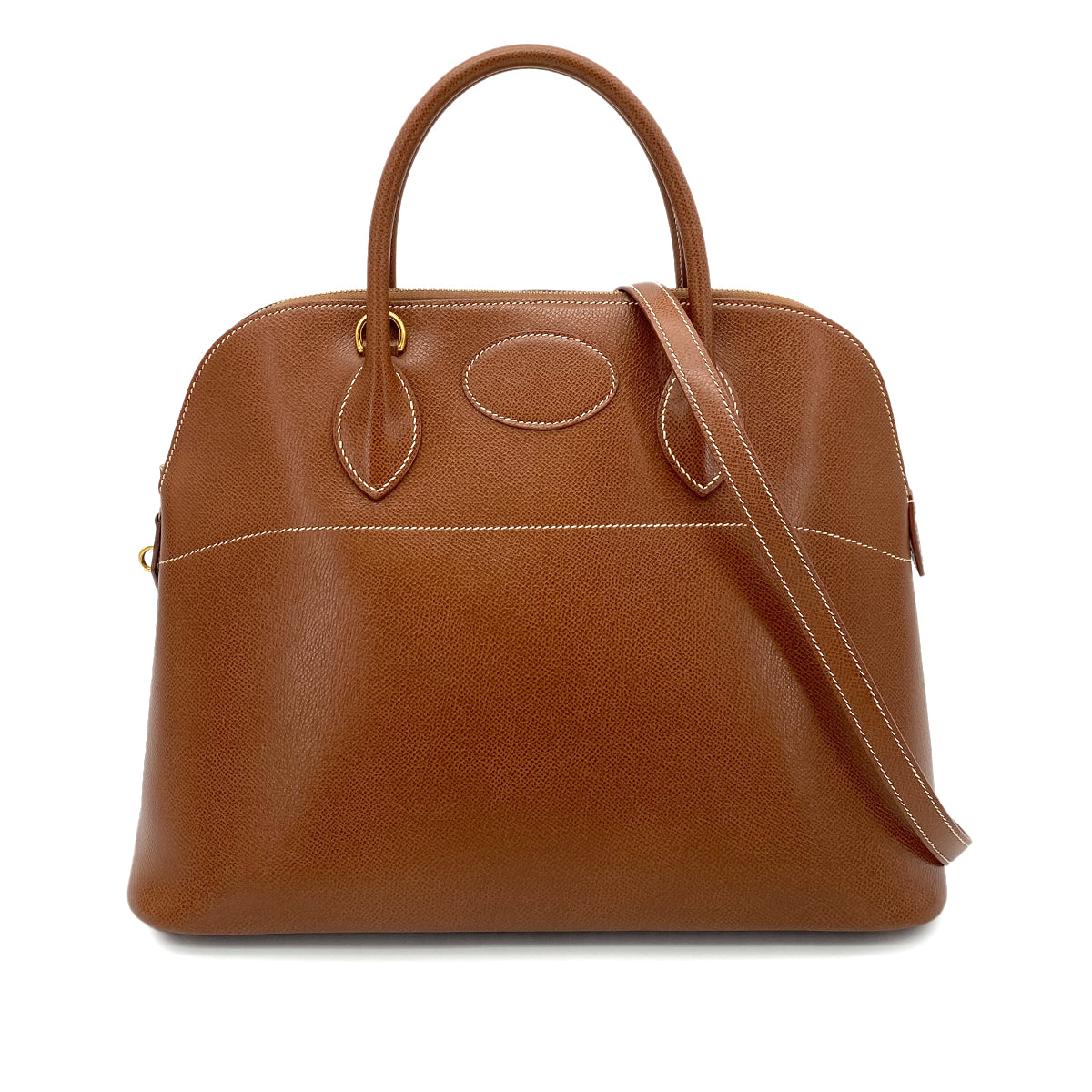 HERMES BOLIDE 35 FAUVE COUCHEVEL HAND SHOULDER BAG □G 90258100