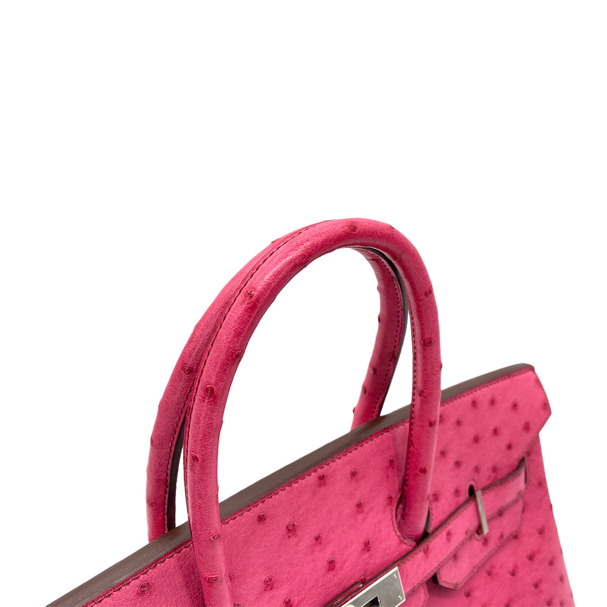 HERMES BIRKIN 35 FUCHSIA OSTRICH HAND BAG □I SHW 90258104