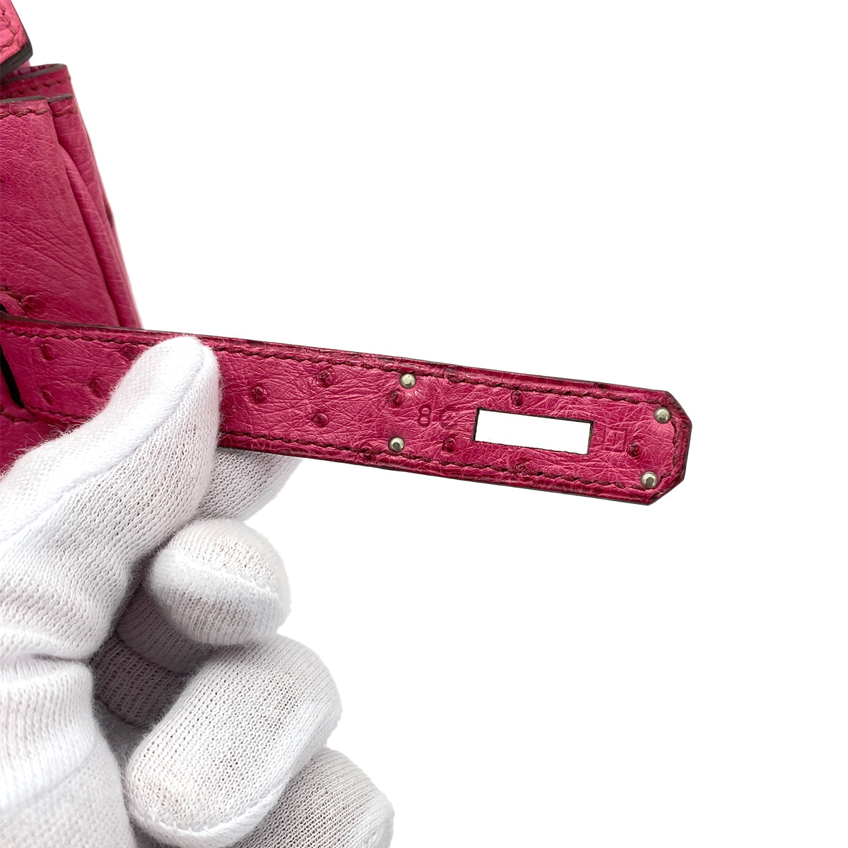 HERMES BIRKIN 35 FUCHSIA OSTRICH HAND BAG □I SHW 90258104