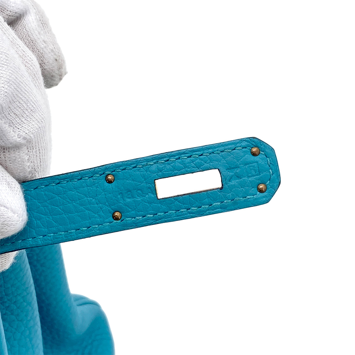 HERMES BIRKIN 30 TURQUOISE TAURILLON CLEMENCE HAND BAG □R GHW 90258105