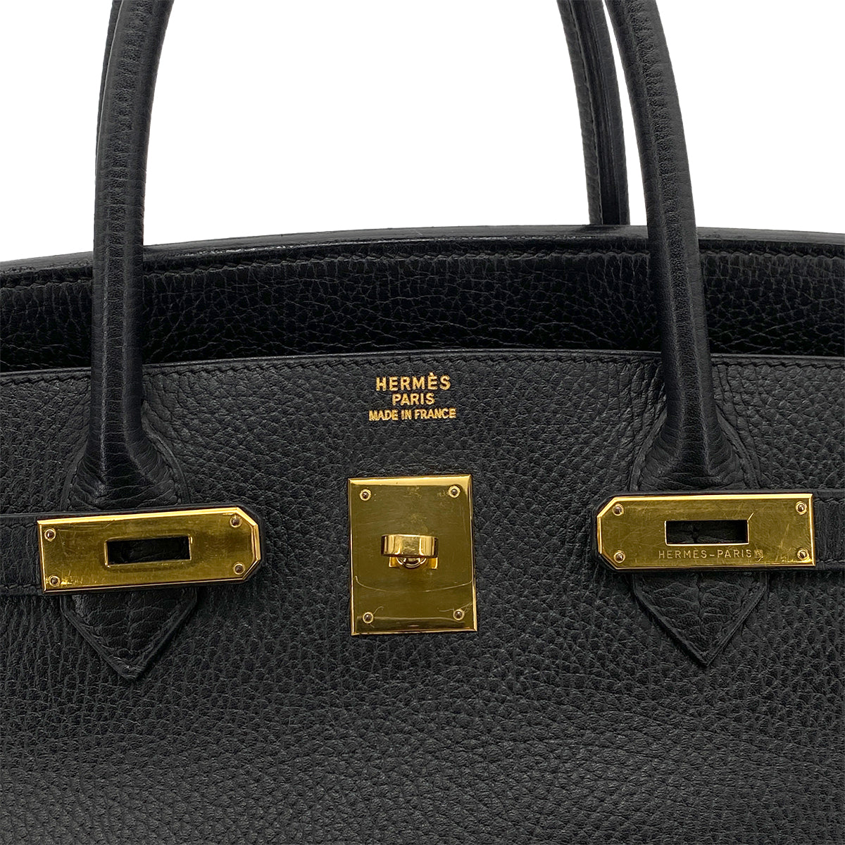 HERMES BIRKIN 40 BLACK ARDENNES HAND BAG 〇Z GHW 90258106