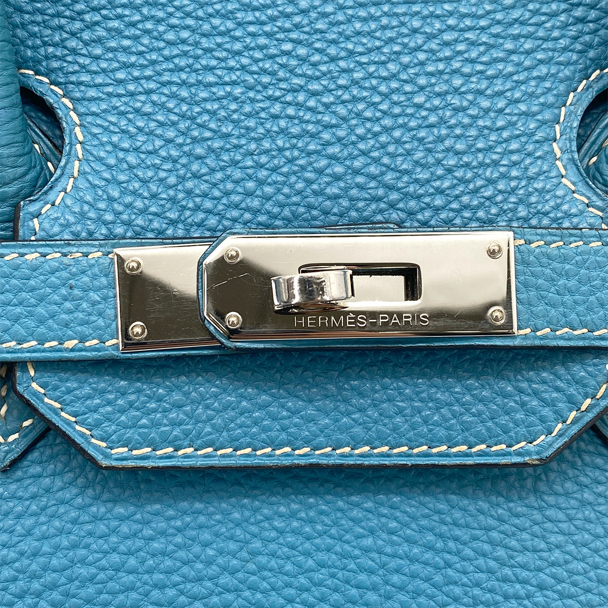 HERMES BIRKIN 35 BLUE JEAN TOGO HAND BAG □J SHW 90258108