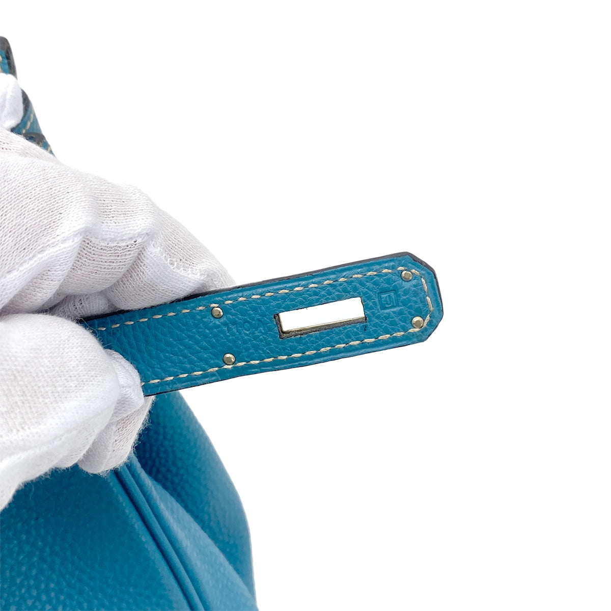 HERMES BIRKIN 35 BLUE JEAN TOGO HAND BAG □J SHW 90258108