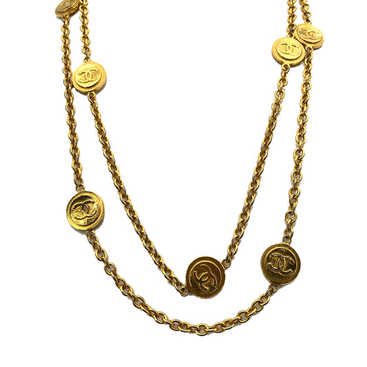 CHANEL VINTAGE NECKLACE COIN  NECKLACE ACCESSORY 90258163